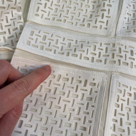 Peter Nygard Womens White Laser Cut Front Panel Jacket Size Medium Art to Wear - Picture 7 of 9